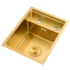 Golden Kitchen Sink 304 Stainless Steel Island Bar Sink Household Small Concealed Sink Kitchen Bowl Cleaning Pool Kitchen Basin 6