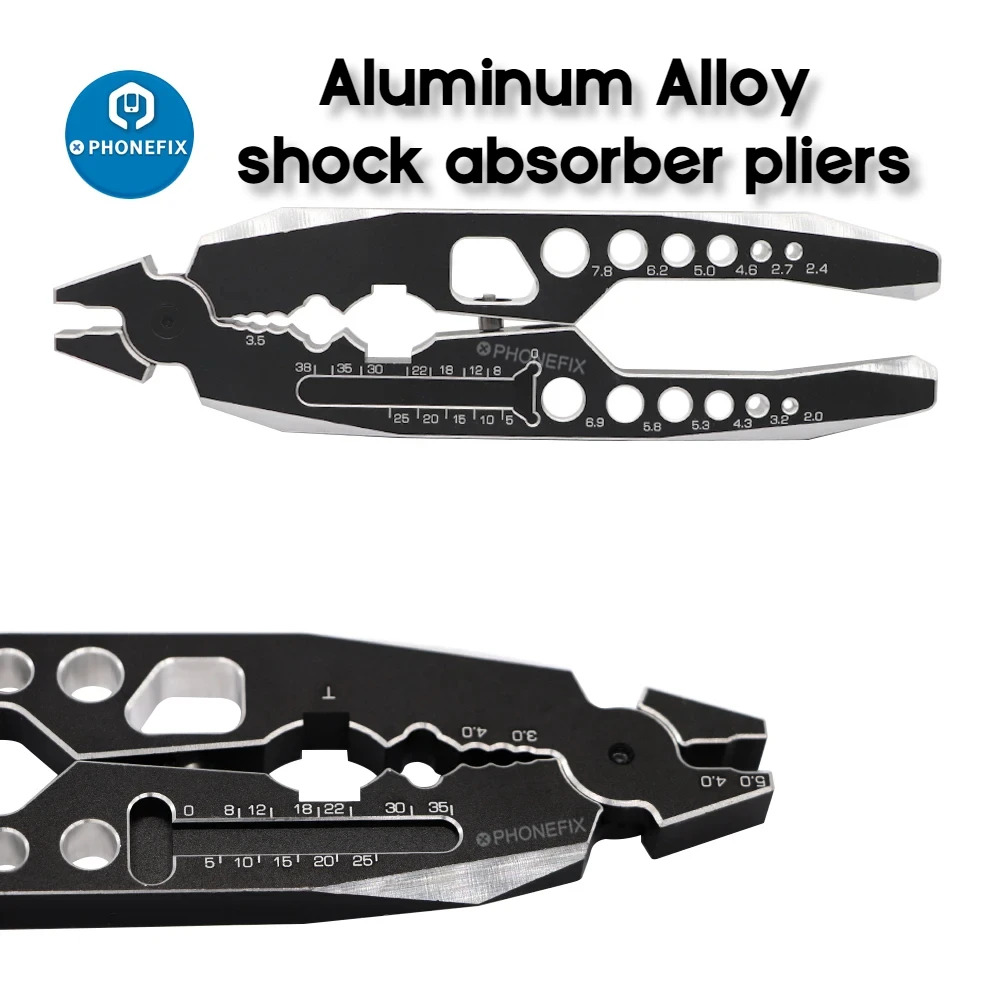 

Aluminum Alloy Shock Absorber Pliers Multifunctional Practical Disassemble Wrench Hand Repair Maintenance Tools for Drone RC Car