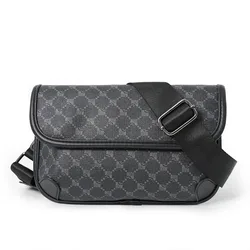 Unisex Fashionable Crossbody Sling Bag - Lightweight Casual Waist and Chest Pack (Black)