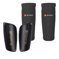 One set of Soccer Shin Guard Pads with Sleeves Kids Child Men Unisex Training Protection football accessories futbol accesorios 1