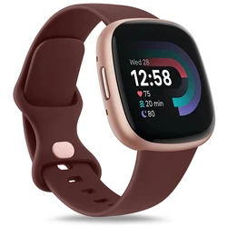Durable Soft TPU Strap - Replacement Watchband Bracelet Accessory - Fitbit Versa 3 (Hawthorn red)