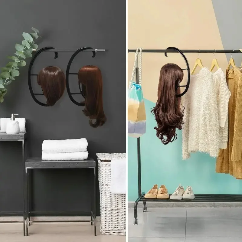 Wig Hanger Portable Hanging Wig Stand for Wigs Collapsible Wig Durable Wig Hanging stand Collapsible Wig