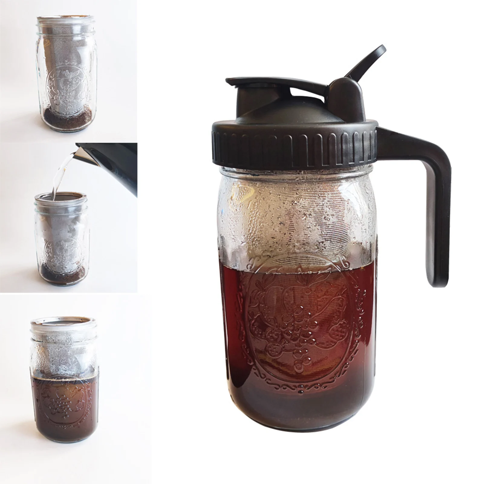 New Cold Brew Filter Cold Brew Coffee Filter Mason Jar Lid For Coffee Strainer Maker For 86mm Mason Jars