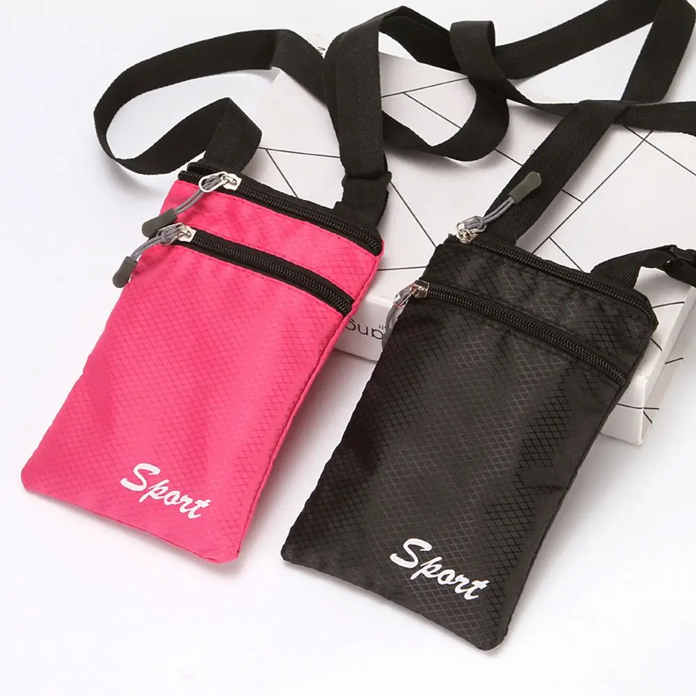 Mobile Phone Bag Soild Color Simple Fashion Over The Shoulder Square Messenger Bag Letter Storage