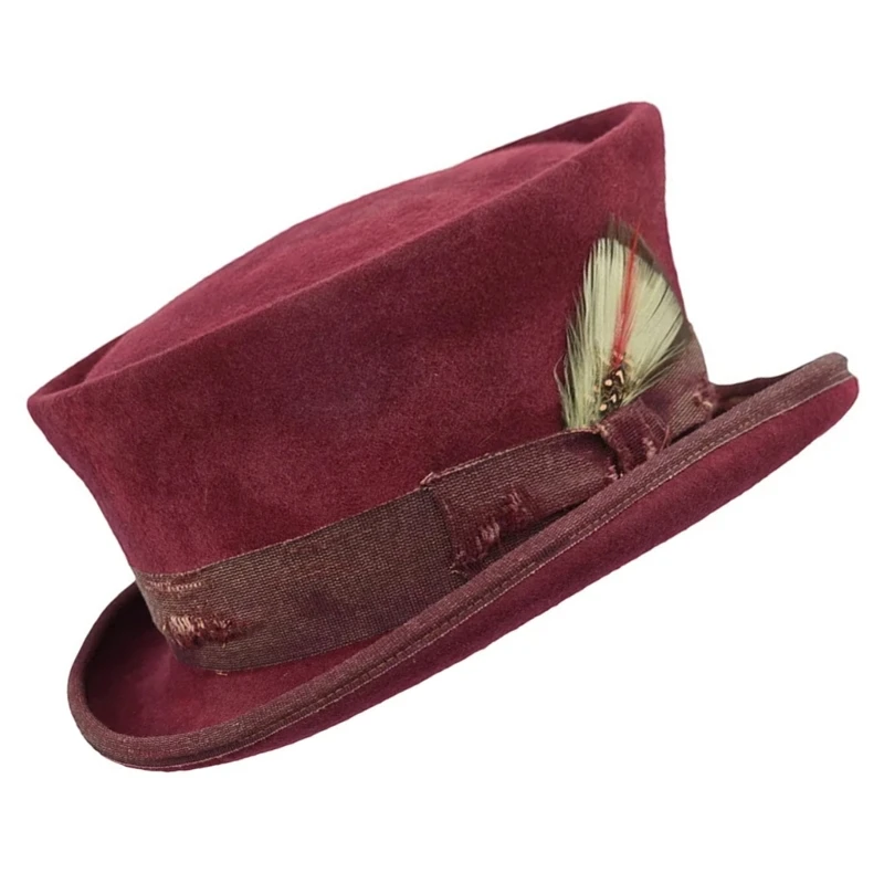 Flat Top Hat Adult Costume Hat Oktoberfest Cap Party Prop Unisex Panama