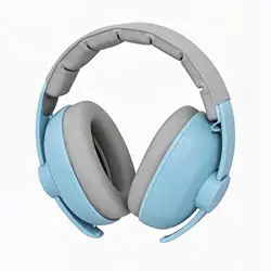 Baby Ear Protection Anti - Noise Earmuffs with Stretchable Design (Light blue)