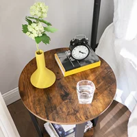 VASAGLE-Table d'appoint ronde avec cadre en acier, table basse robuste, structure simple, 50x50x57 cm 6