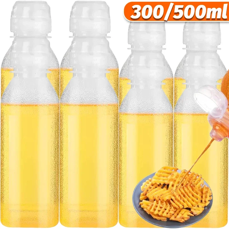 300/500ML Kitchen Oil Bottle Plastic Seasoning Squeeze Bottle Dispenser