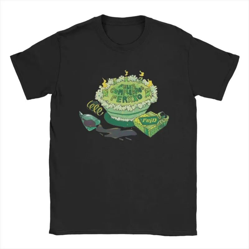 

Men T-Shirts Feid Ferxxo Vintage 100% Cotton Tee Shirt Short Sleeve T Shirt Round Neck Clothes New Arrival