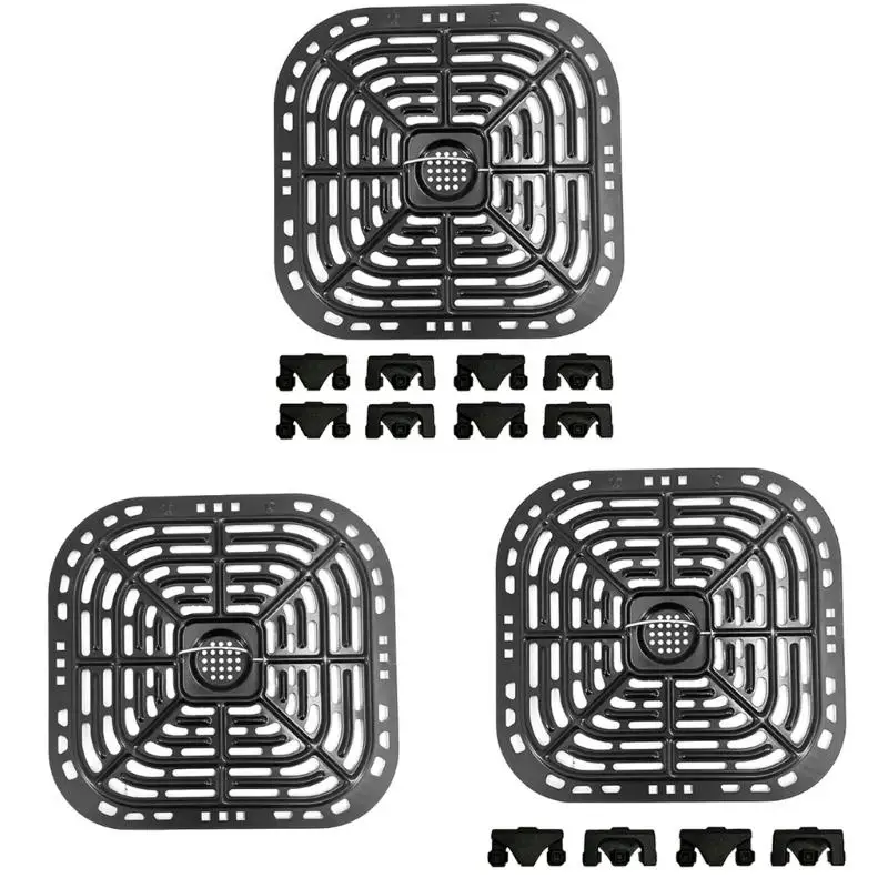 

Air Fryer Grill Pan Non-Stick Cooking and Grilling Tray Perforated Crisper Plate for Instant 6qt Air Fryer Dropship