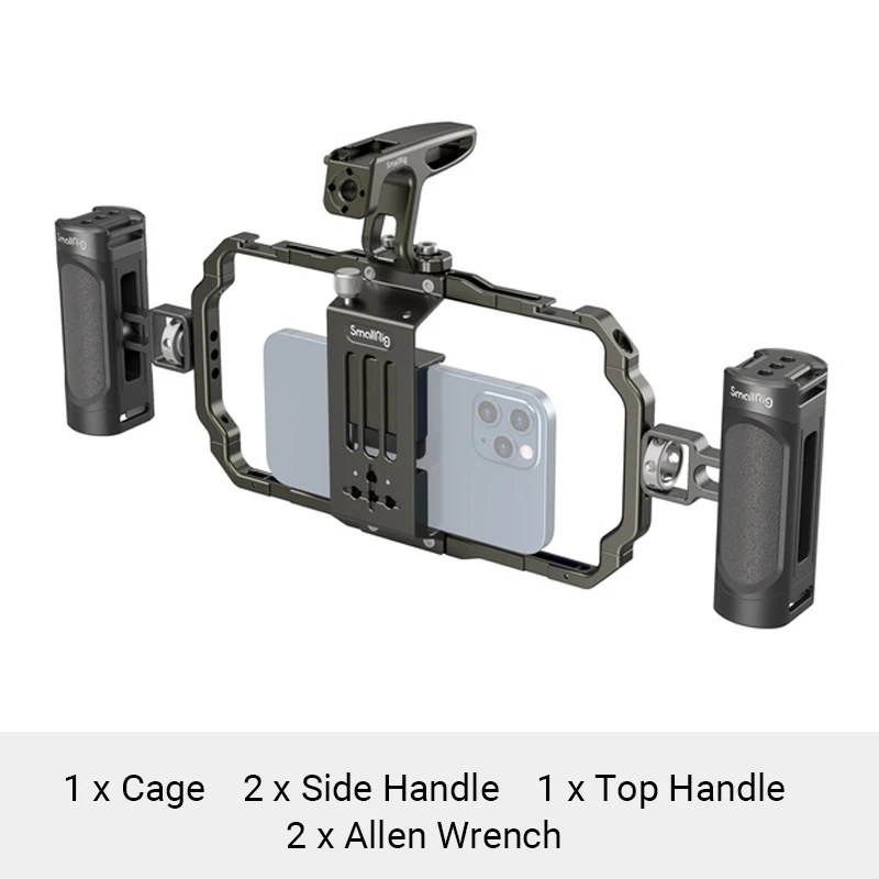 SmallRigスマホ用ケージ　ハンドル付き SmallRig ユニバーサルスマートフォンケージ iPhone 14/13 Pro