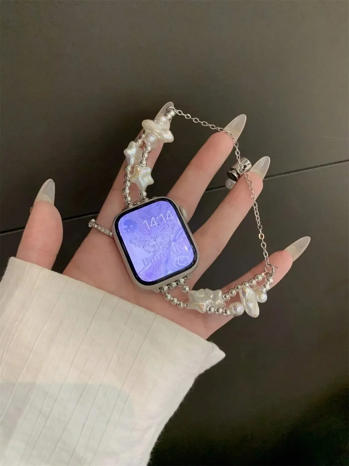 Bracelet de montre à bijoux pour iWatch Ultra 2 Series 10/9/8/7/6/5 Bracelet de montre tendance 42/44/45/46/49 mm 38/40/41 mm_voghion.com