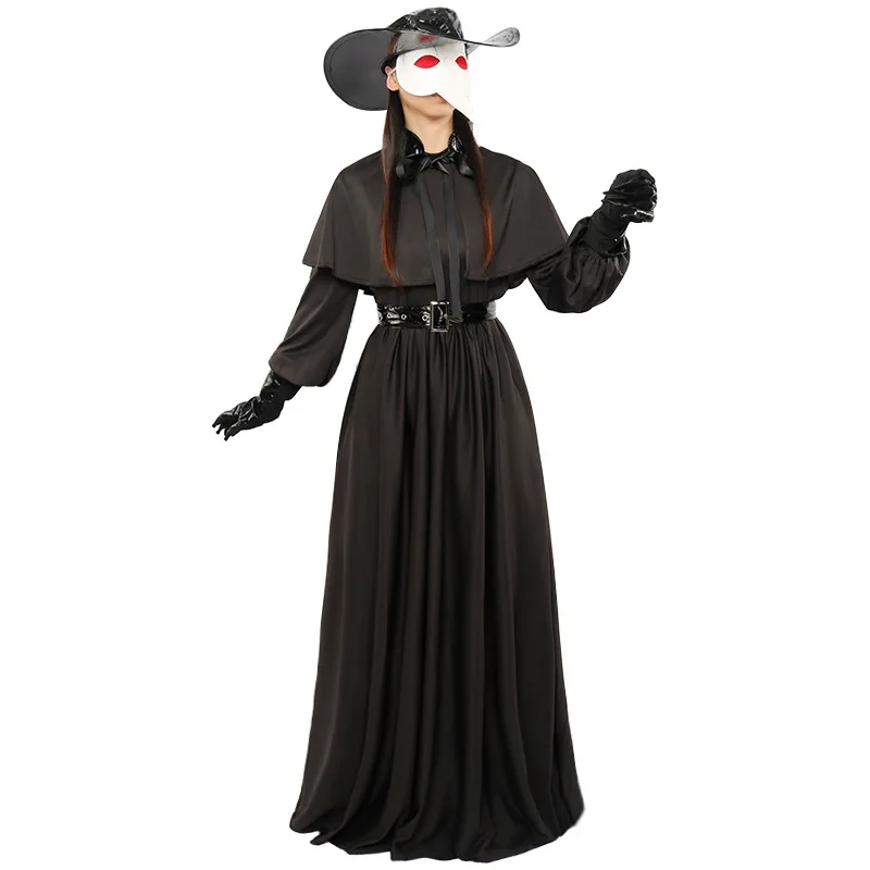 

Pestilence Plague Doctor Cosplay Costumes Halloween Carnival Party Costumes Middle Ages War Darkest Dungeon Bird Beak Mask Hat