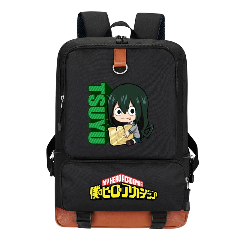 My Hero Academia Denki Backpack Cute MHA Tsuyu School Bag for Boys