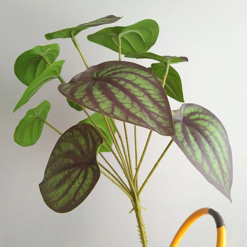 31in Large Fake Tropical Monstera Plants Artificial Palm Tree Plastic Leaf Water Plant for Office Desk Home Garden Greenery Deco