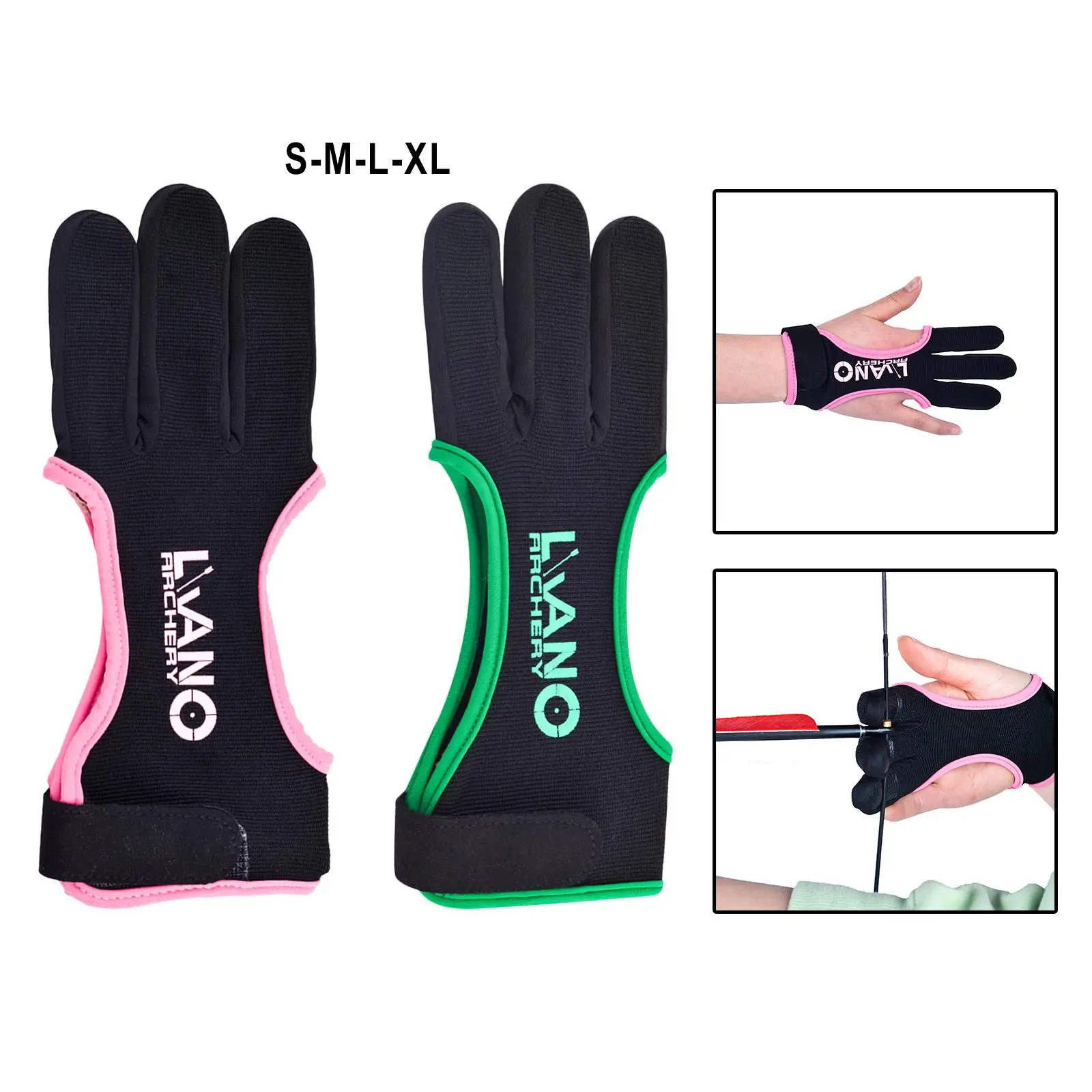 Finger Tab Accessories-Leather Recurve-Three Finger Guard for Youth Kids