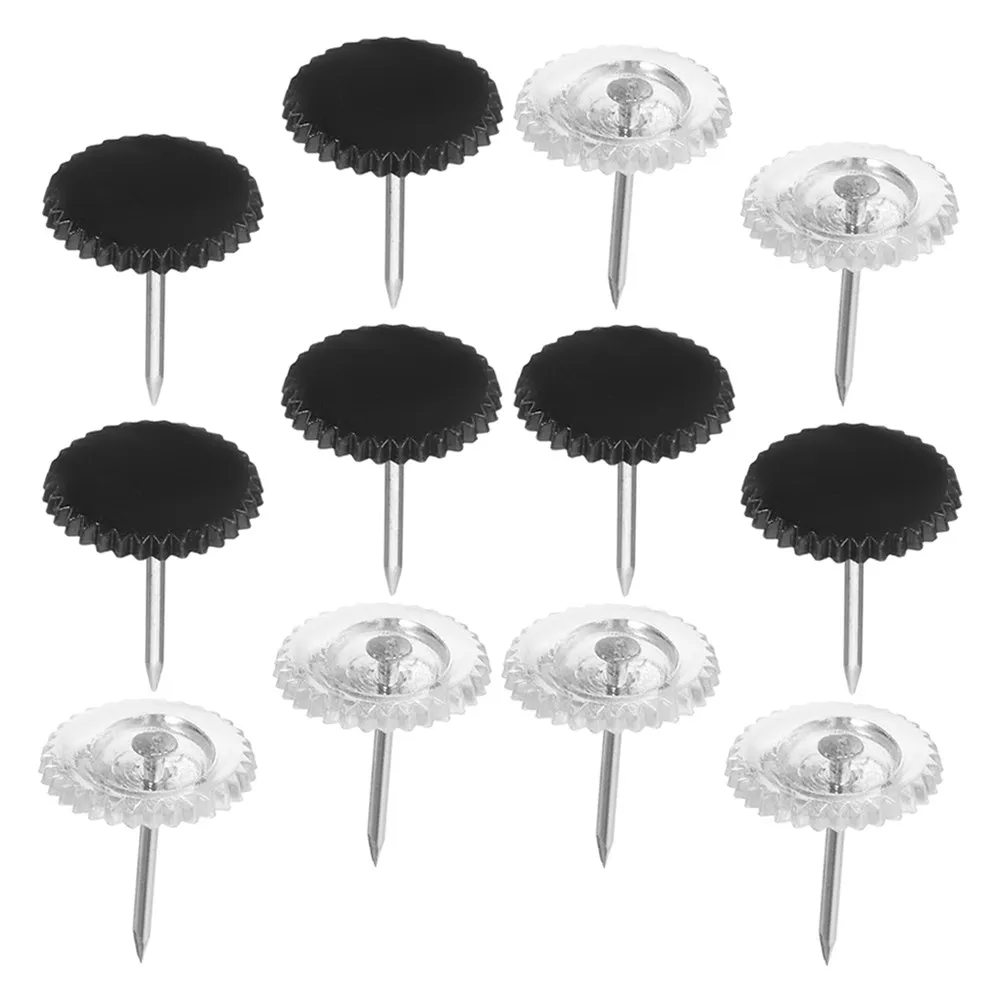 200Pcs 투명 엄지 못 알루미늄 합금 PP 소재 게시판용 휴대용 경량 푸시핀 지도 마커 사진 벽