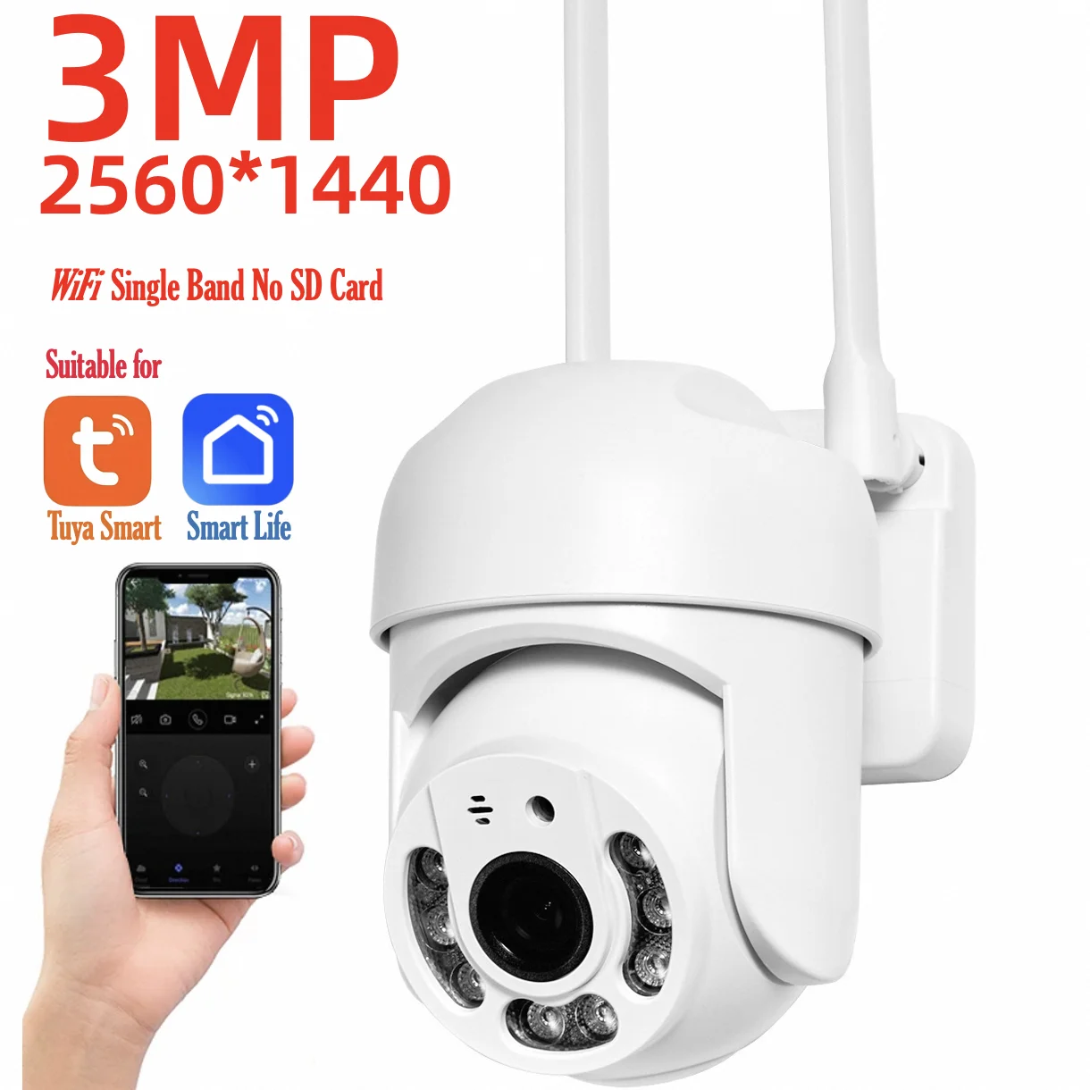 Tuya 4MP PTZ WIFI Network Security Protection Outdoor IP66 Waterproof 5G Dual-band Camera Home Video Surveillance_voghion.com