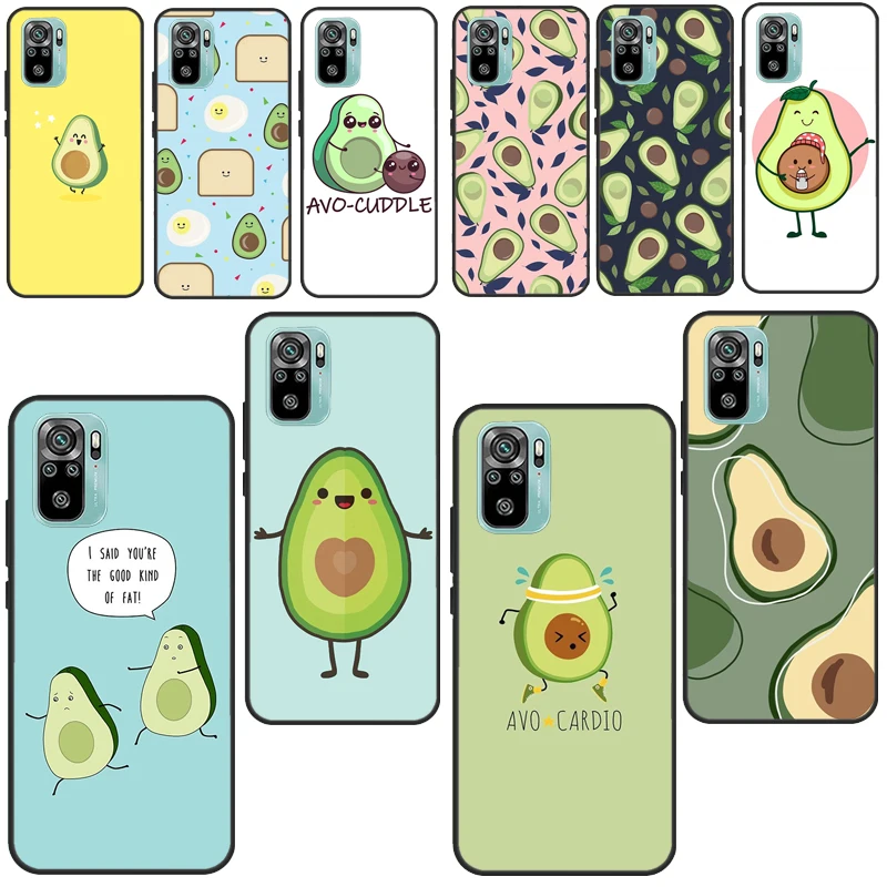 Lovely Avocado For Xiaomi Redmi 10 9A 9T 9C Case Note 11 Pro 9 9S 10S Phone Cover | Мобильные телефоны и аксессуары
