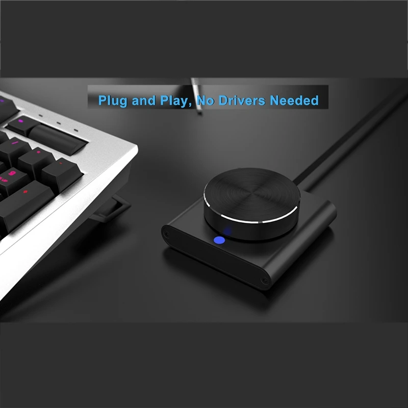 USB Volume Control Knob External Audio Adjuster With USB Cable For PC Speaker Knob Switch