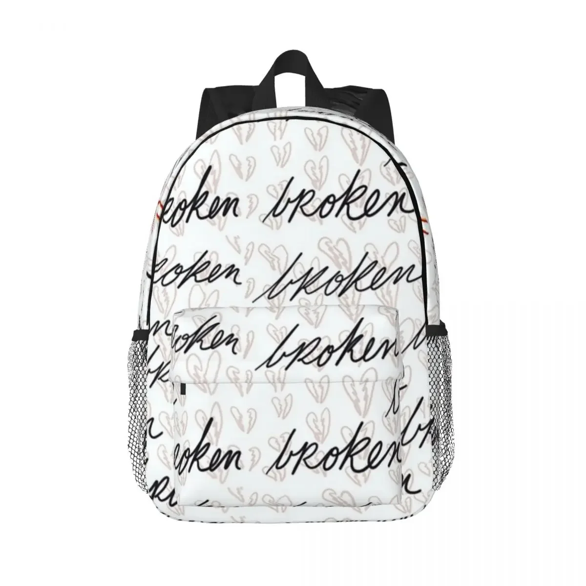 

Broken Red On Orange Backpacks Teenager Bookbag Casual Students School Bags Travel Rucksack Shoulder Bag Large Capacity