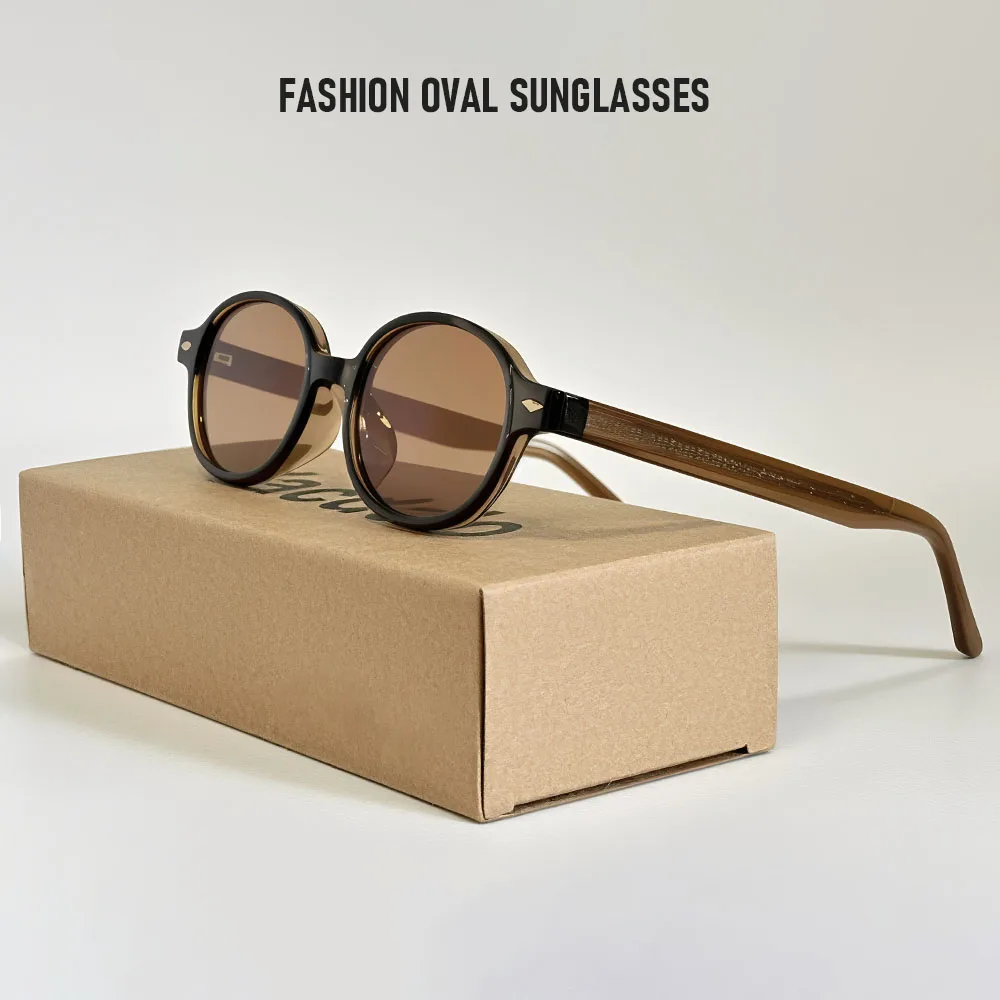 Retro Ovale Sonnenbrille für Damen Trendiger UV400-Schutz Vintage Mode Urlaubsbrille Lentes De Sol Mujer Lunette Soleil Femme – Detail 1
