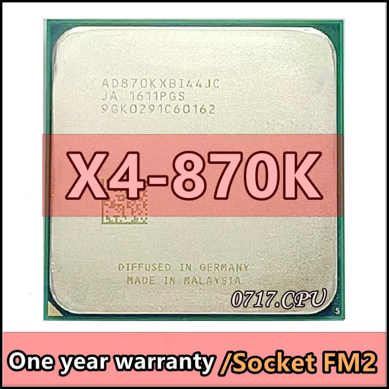 

X4 870K X4 870 K X4 870 3.9 GHz Quad-Core CPU Processor AD870KXBI44JC Socket FM2+