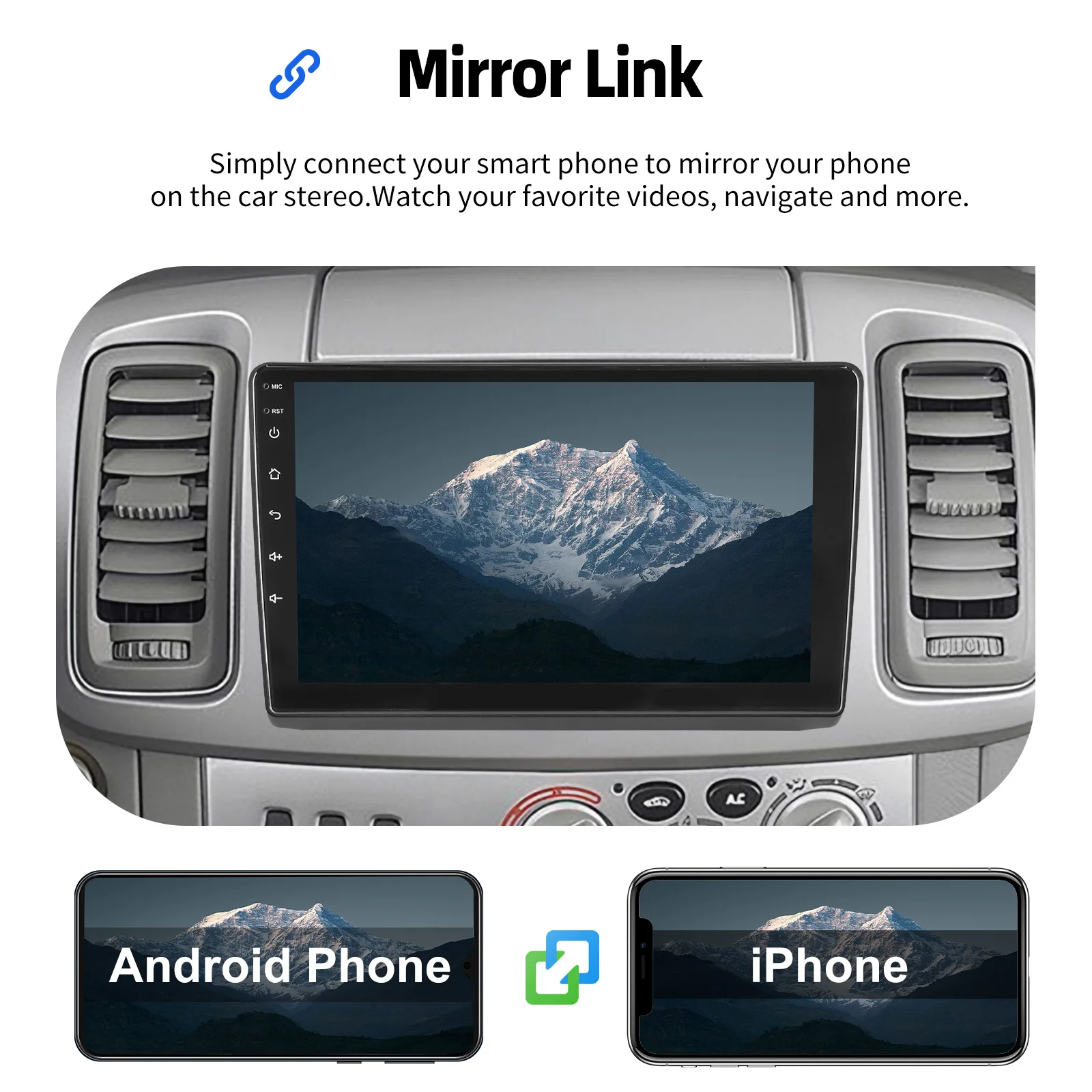 ESSGOO Android15 10-Zoll Carplay Android Auto für Renault Trafic MK2 X83 2001-09 Autoradio GPS NAV WIFI SWC FM Mirror Link BT – Detail 13