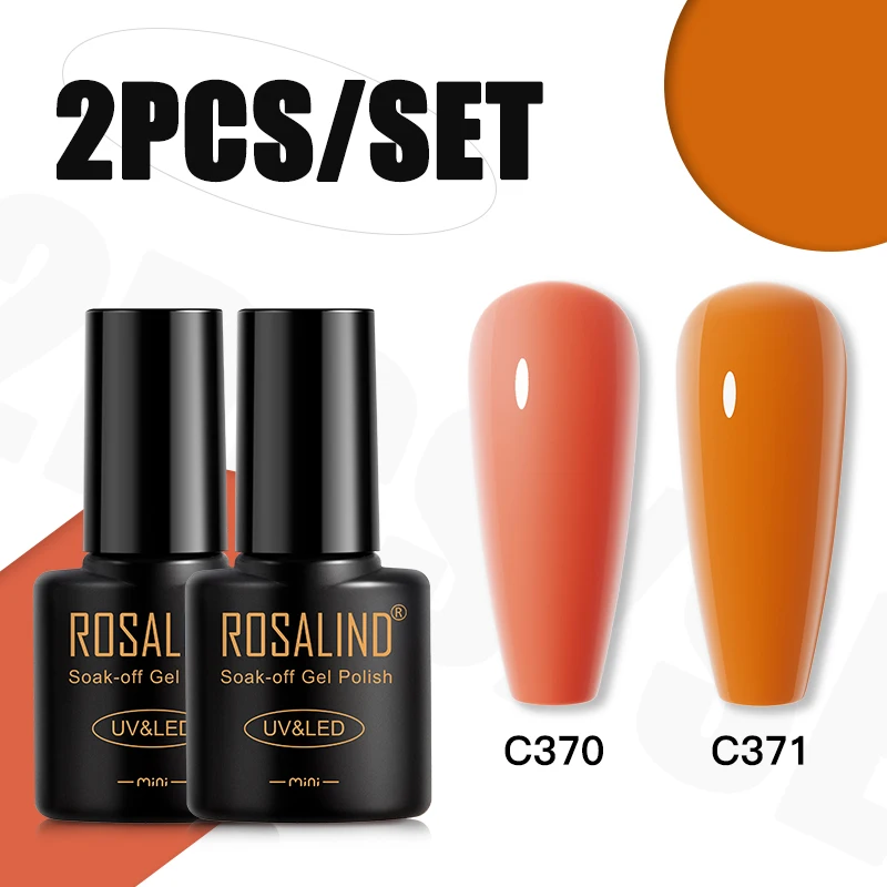 

ROSALIND 2/4/6/8/10PCS Set Multiple Colors Gel Nail Polish UV Gel Vernis Semi Permanent Top Coat Classic Gel For Nail Art Design