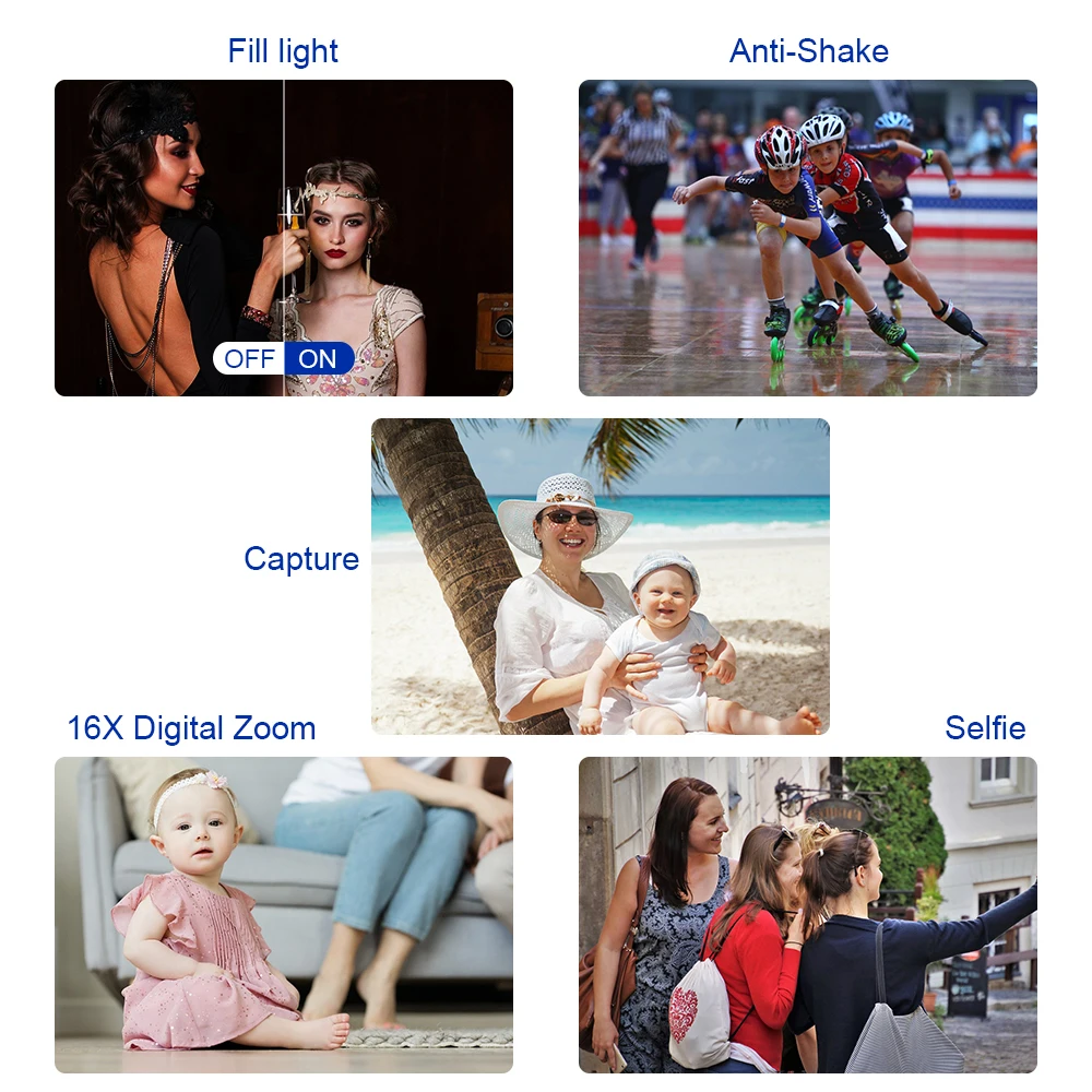 4K Ultra HD Digital Camera Vlogging Camera with 3.0 inch 180° Flip Screen WiFi Digital Camcorder YouTube with Wide-Angle Lens