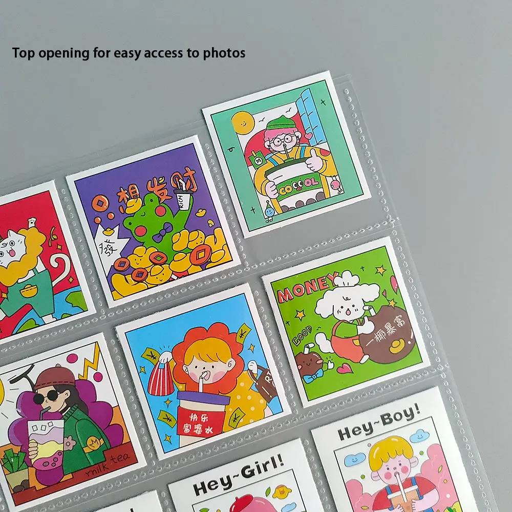 2x2 코인 앨범 컬렉션 슬리브 PVC 무첨가 A4 코인 바인더 시트 20포켓 5x5cm 코인 카드보드 플립 페이지 필름 슬라이드  홀더-Freehip.co.kr