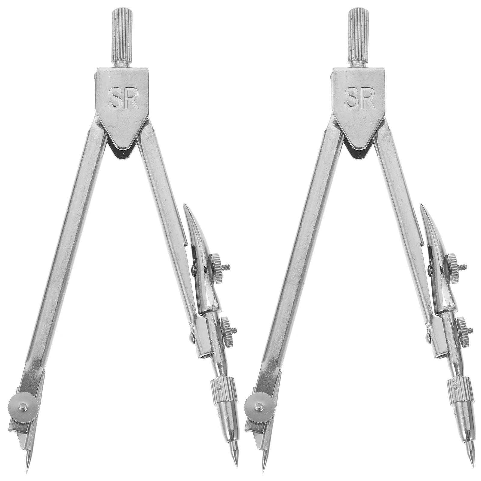 

2 Pcs Drawing Tool Metal Scriber Furniture Woodworking Compasses Tools Multi-function Geometry Spring Wear-resistant Mechanical