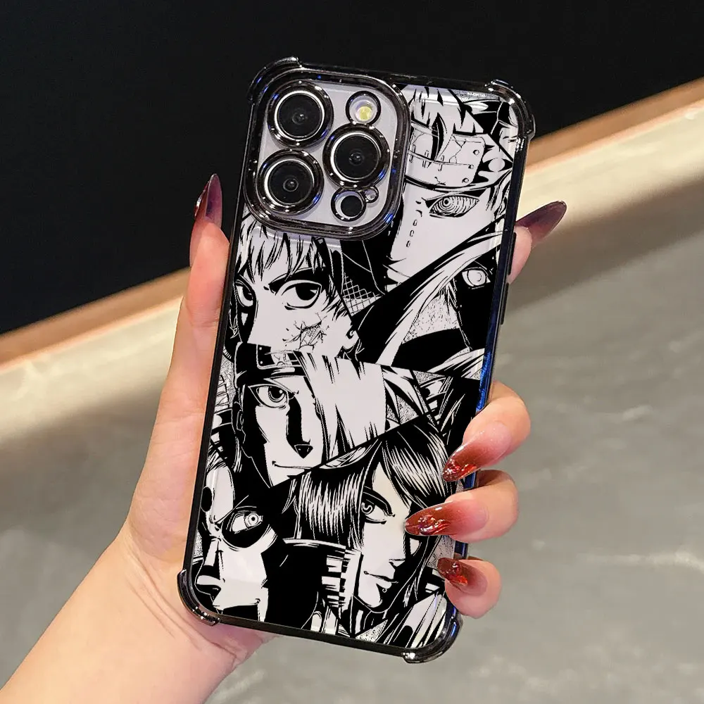 Akatsuki Red Clouds Shockproof Clear Silicone Phone Case
