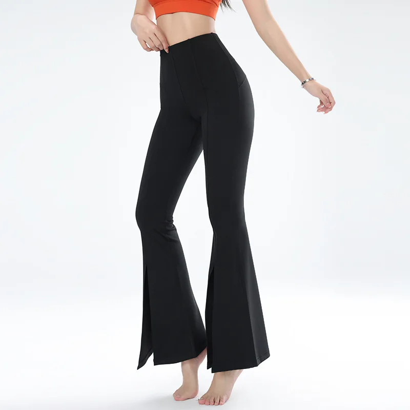 Flare Leggings Yoga Pant Women High Waist Wide Leg Pants Women Gym Workout Fitness Sports Black Flared Pant Latin Dance Trousers