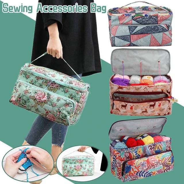 Embroidery Organizer Bag Portable Needle Work Storage Bag Sewing Travel  Pouch Sewing Accessories Kit Bag Yarn Knitting Tools - AliExpress