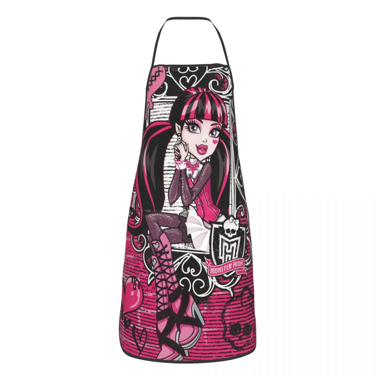 

Draculaura Monster High Apron Cuisine Cooking Baking Gardening Bib Kitchen Waterproof Pinafore for Men Women