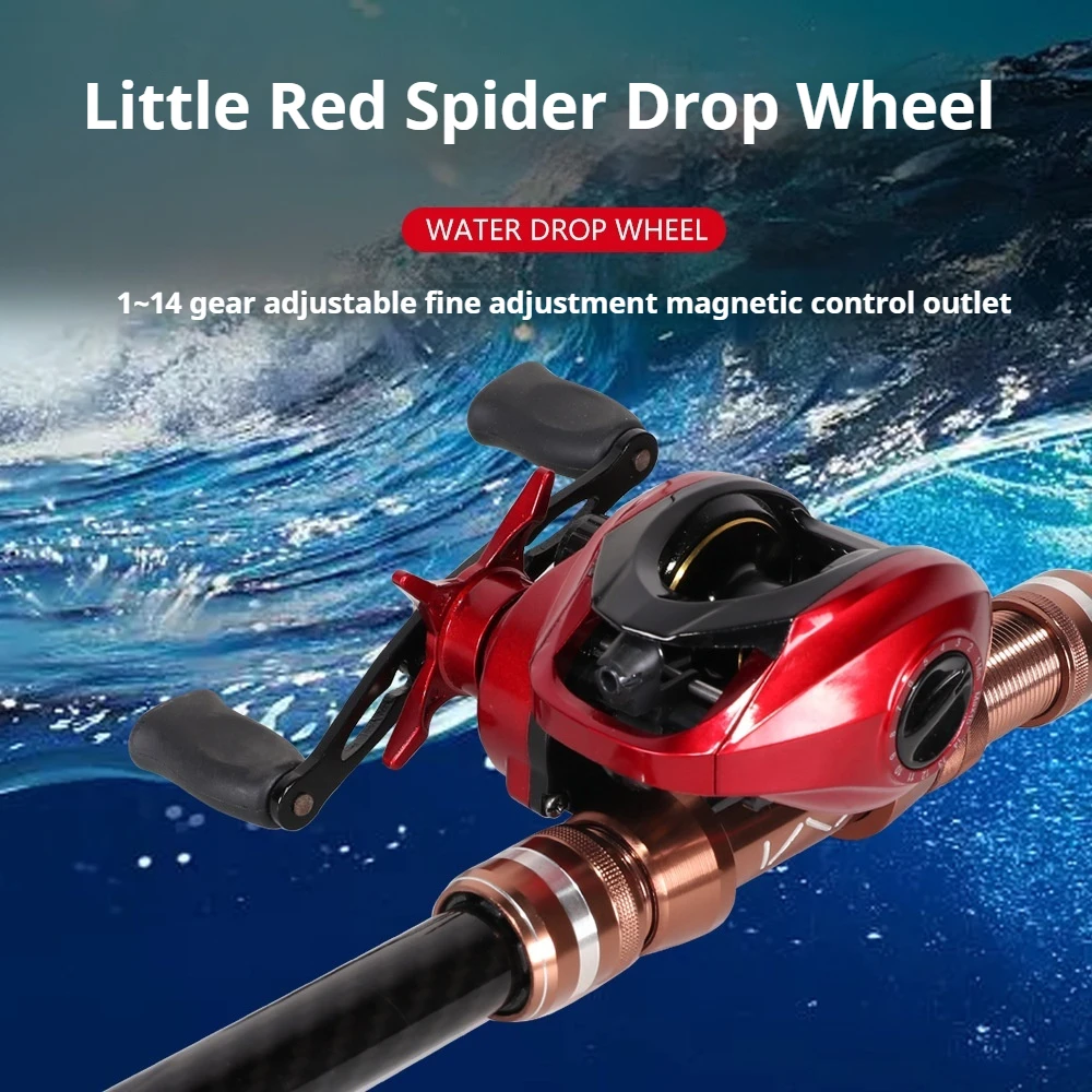 RedSpiderWaterDropWheelAntiSeaRoadSubwheelFishingLineWheel