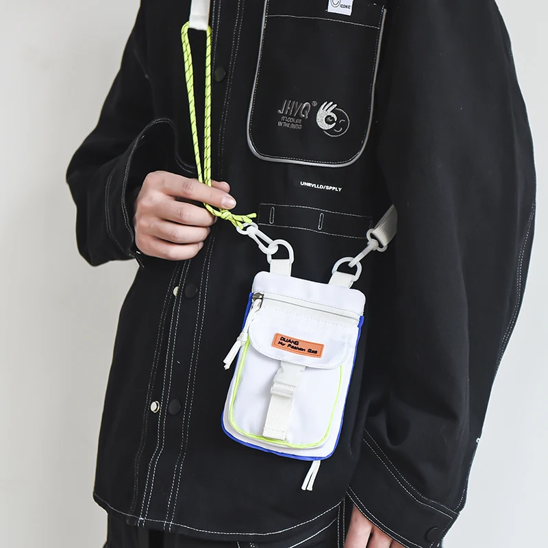 패션 브랜드 핸드폰 가방 남성용 인스타 커플 작은 가방 메신저백 개성 유행 멋진 숄더백, 스포츠 숄더백 