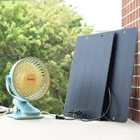 Panneau solaire Soshine USB 5V 6W, éclairage de surveillance extérieur pour la maison, chargeur de batterie solaire miniature DC monocristallin haute performance 2