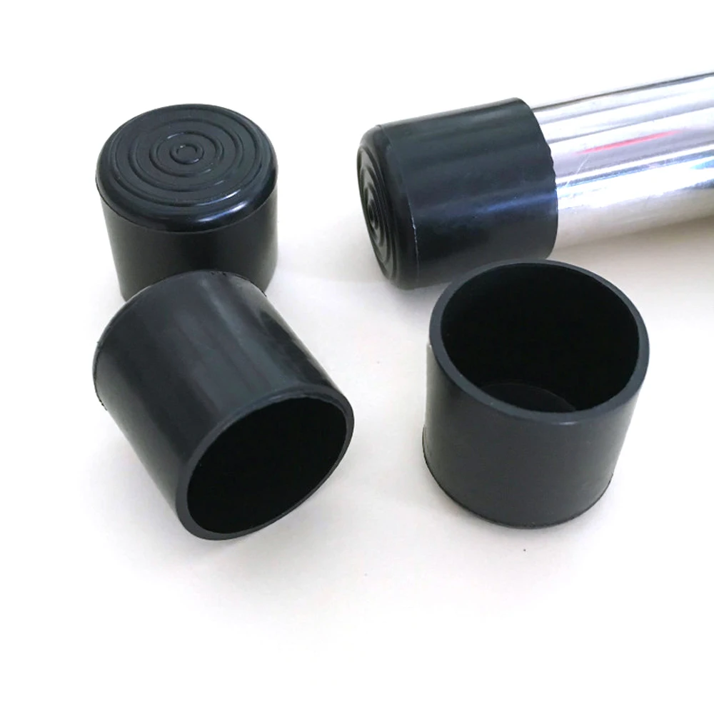 Round Chair Table Feet Tube Cover 6mm~63mm Pipe Tubing End Cover PVC Soft Rubber Caps For Furniture Legs Protectors pipe end cap rubber caps table foot pad floor protector caps table leg tips