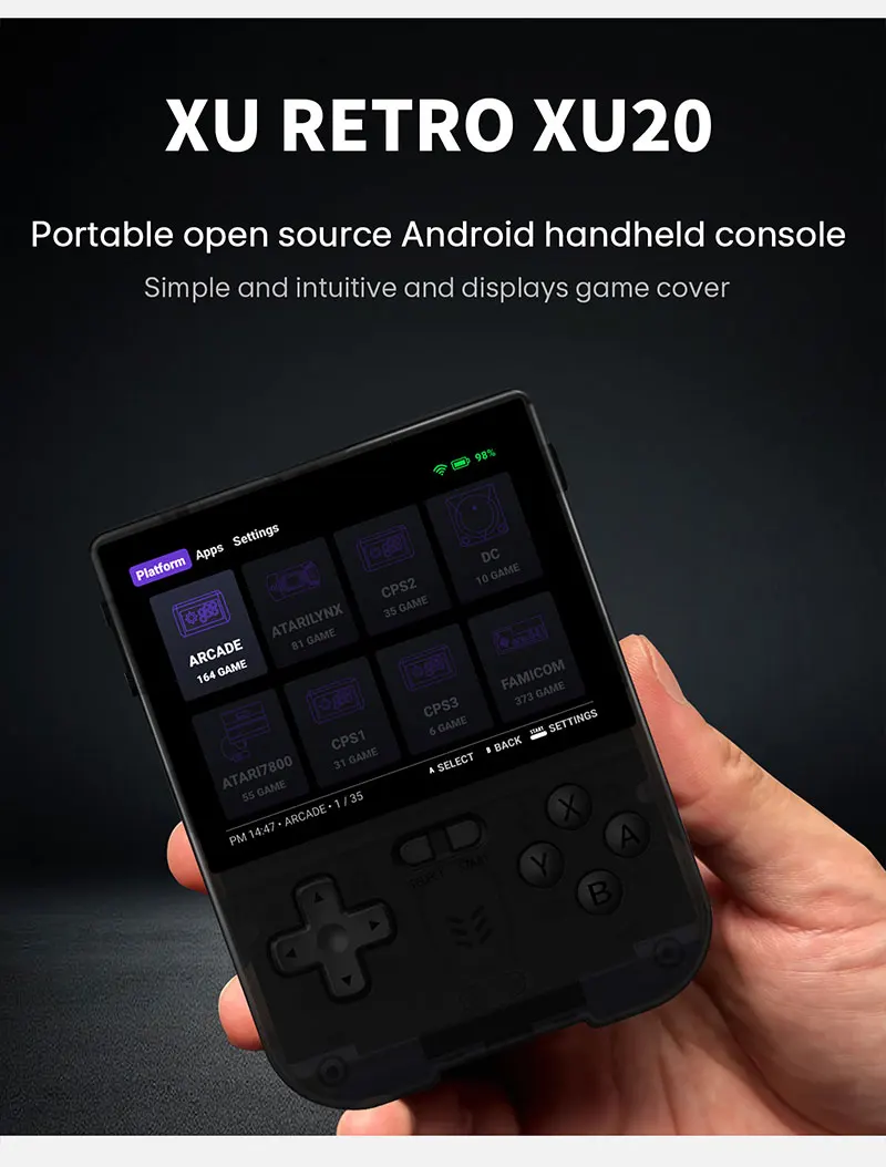 Console de jeux portable android coopreme xu20 avec écran ips_voghion.com