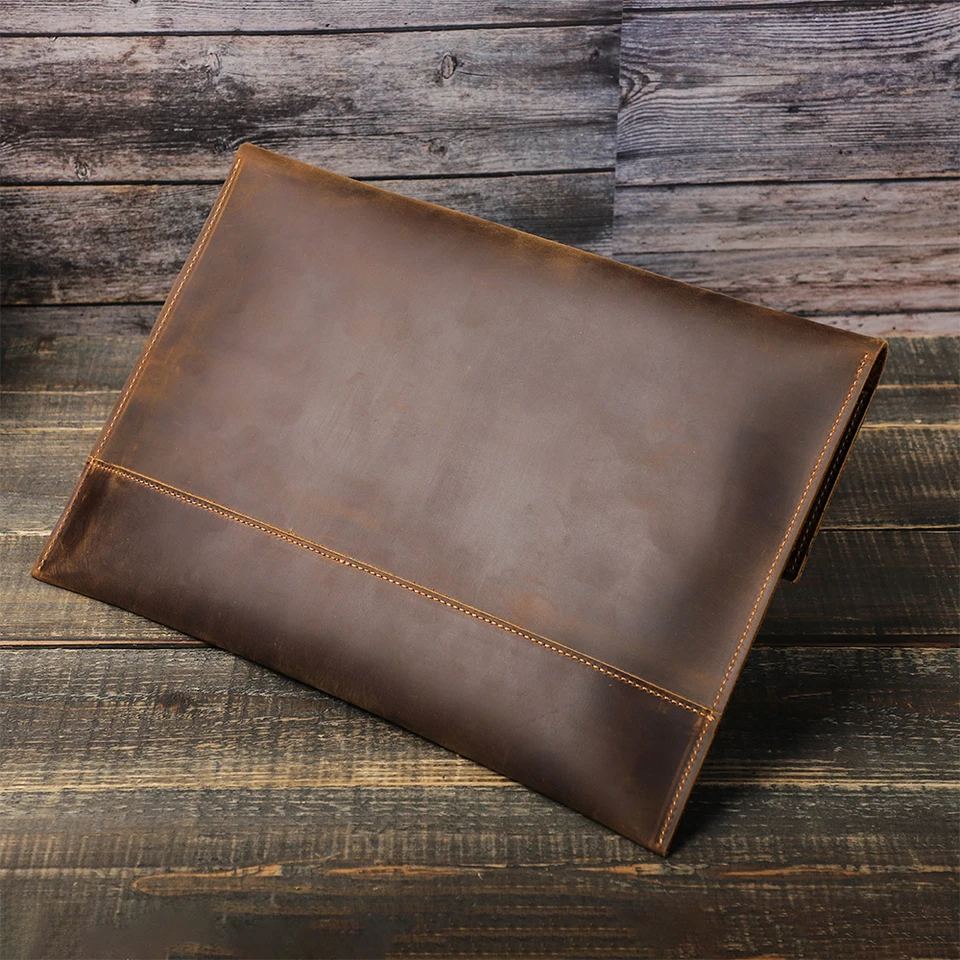 Funda De Cuero Genuino Para Ordenador Portátil Para MacBook Air M1 M2 M3 M4 Pro 13 13,3 13,6 14 14,2 Pulgadas Mac Book Bolso Cubierta Tipo Sobre - AliExprs