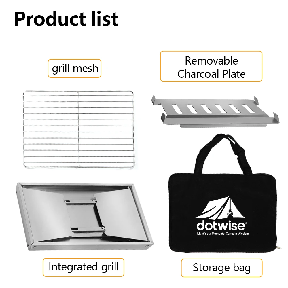 Portable Stainless Steel BBQ Stove 6