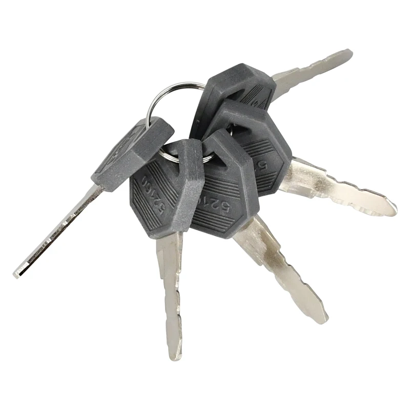 5Pcs Ignition Keys 198360-52160 1A7880-52100 Compatible with Yanmar EX450 EX2900 EX3200 SC2400 SC2450 Compatible with John