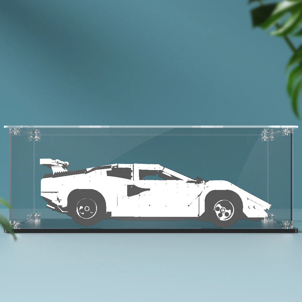 Acrylic display box for lego 10337 display case for Lamborghini Countach building block dustproof clear model car storage box 3