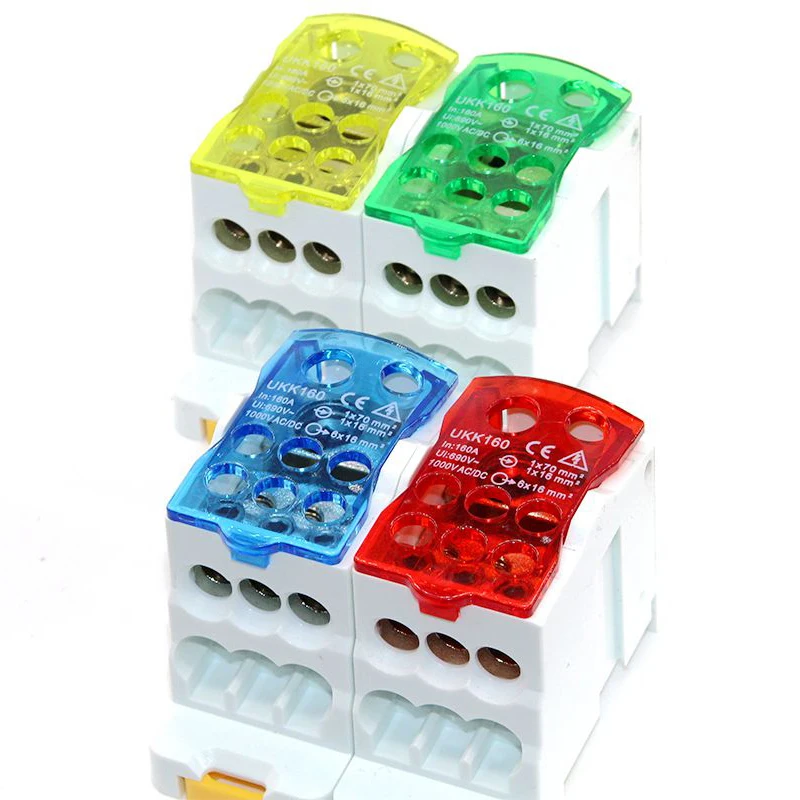Description Picture 4 of itemElectric Split Din Rail Terminal Block Junction Box Power Wire Electrical Connector UKK80A 125A 160A 250A 400A 500A