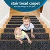 10/14Pcs 76x20cm Non-slip Mat Stair Stepping Mat Pattern Home Indoor Self Adhesive Step Carpets Safety Rugs Stair Protector Mat 2