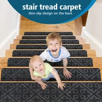 10/14Pcs 76x20cm Non-slip Mat Stair Stepping Mat Pattern Home Indoor Self Adhesive Step Carpets Safety Rugs Stair Protector Mat 2