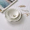 Jewelry Storage Trays Shell Plate Storage Trays Pure White Ceramic Storage Dishes Ring Earings Plate Home Decorative Tray 1