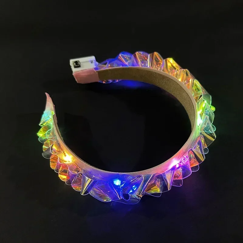 Light Up Headband with Color Change LED Lights Face Jewelry